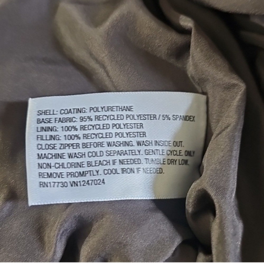 Future Collective Women's Faux Leather Puffer Jacket Dark Gray - Picture 9 of 10